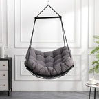 Chaise-hamac suspendue avec coussin pour patio, chambre et cour.