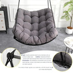Chaise-hamac suspendue avec coussin pour patio, chambre et cour.