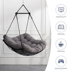 Chaise-hamac suspendue avec coussin pour patio, chambre et cour.