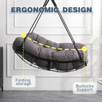 Chaise-hamac suspendue avec coussin pour patio, chambre et cour.