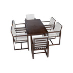 Ensemble de salle à manger d'extérieur pour patio avec table et chaises et coussins amovibles