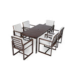 Ensemble de salle à manger d'extérieur pour patio avec table et chaises et coussins amovibles