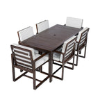 Ensemble de salle à manger d'extérieur pour patio avec table et chaises et coussins amovibles