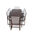 Ensemble de salle à manger d'extérieur pour patio avec table et chaises et coussins amovibles