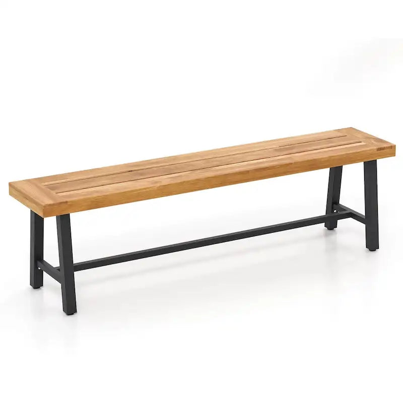 Banc d'extérieur long Costway 63 en bois d'acacia pour 3 personnes maximum - Voir détails