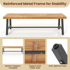 Banc d'extérieur long Costway 63 en bois d'acacia pour 3 personnes maximum - Voir détails