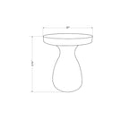 Table d'appoint d'extérieur sur pied Amalfi South Shore