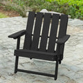 Chaise Adirondack moderne pliante d'extérieur Amalfi entièrement assemblée en HDPE résistant aux intempéries