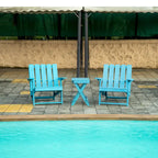 Chaise Adirondack moderne pliante d'extérieur Amalfi entièrement assemblée en HDPE résistant aux intempéries