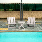 Chaise Adirondack moderne pliante d'extérieur Amalfi entièrement assemblée en HDPE résistant aux intempéries