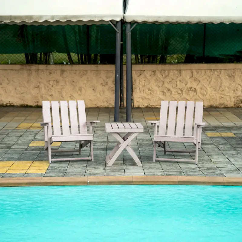 Chaise Adirondack moderne pliante d'extérieur Amalfi entièrement assemblée en HDPE résistant aux intempéries