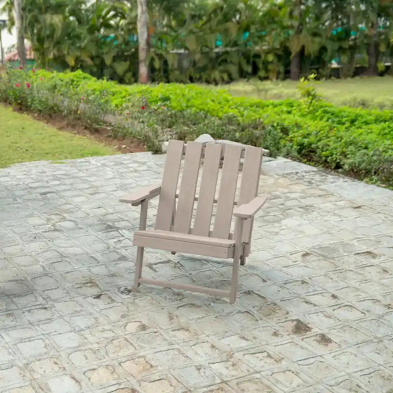 Chaise Adirondack moderne pliante d'extérieur Amalfi entièrement assemblée en HDPE résistant aux intempéries