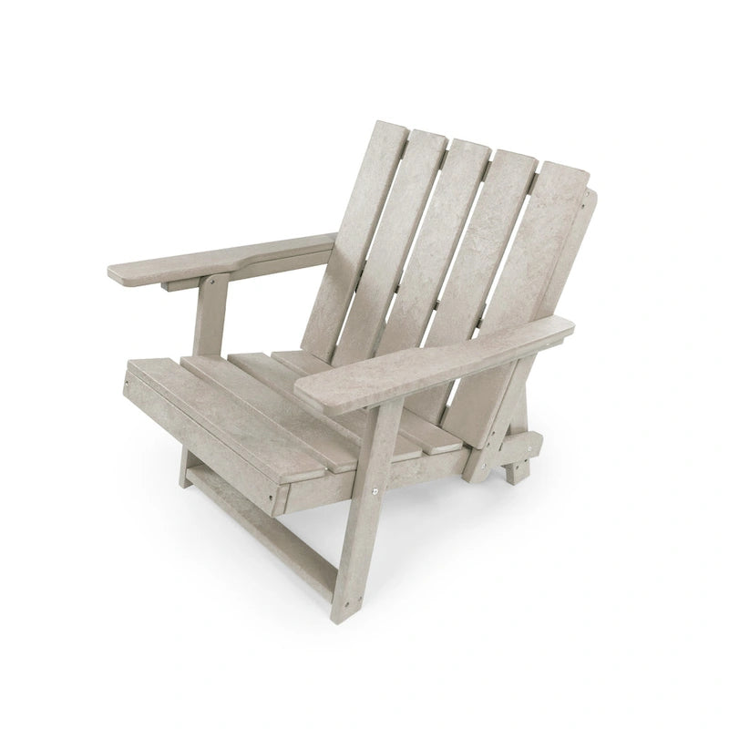 Chaise Adirondack moderne pliante d'extérieur Amalfi entièrement assemblée en HDPE résistant aux intempéries