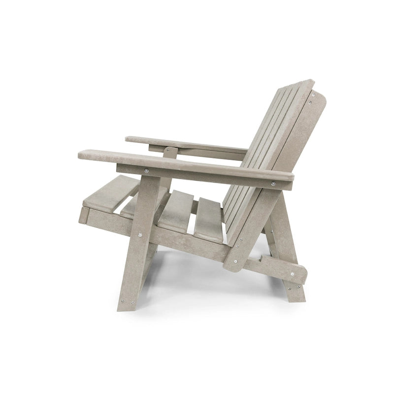 Chaise Adirondack moderne pliante d'extérieur Amalfi entièrement assemblée en HDPE résistant aux intempéries