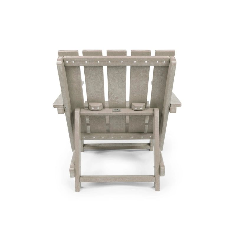 Chaise Adirondack moderne pliante d'extérieur Amalfi entièrement assemblée en HDPE résistant aux intempéries
