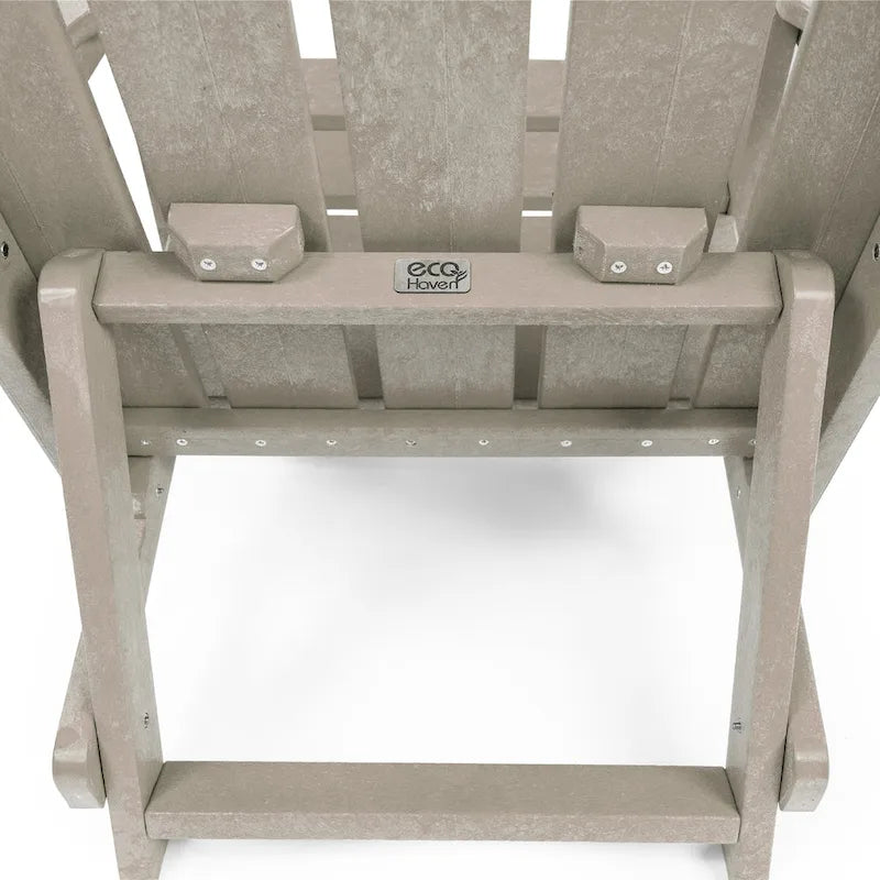 Chaise Adirondack moderne pliante d'extérieur Amalfi entièrement assemblée en HDPE résistant aux intempéries