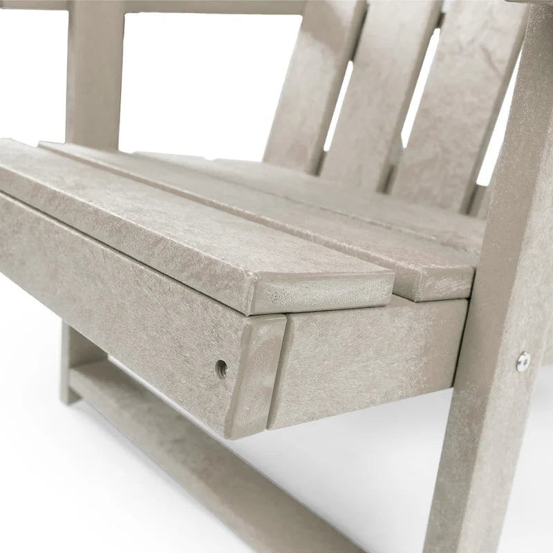 Chaise Adirondack moderne pliante d'extérieur Amalfi entièrement assemblée en HDPE résistant aux intempéries