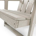 Chaise Adirondack moderne pliante d'extérieur Amalfi entièrement assemblée en HDPE résistant aux intempéries