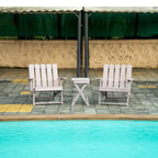 Chaise Adirondack moderne pliante d'extérieur Amalfi entièrement assemblée en HDPE résistant aux intempéries