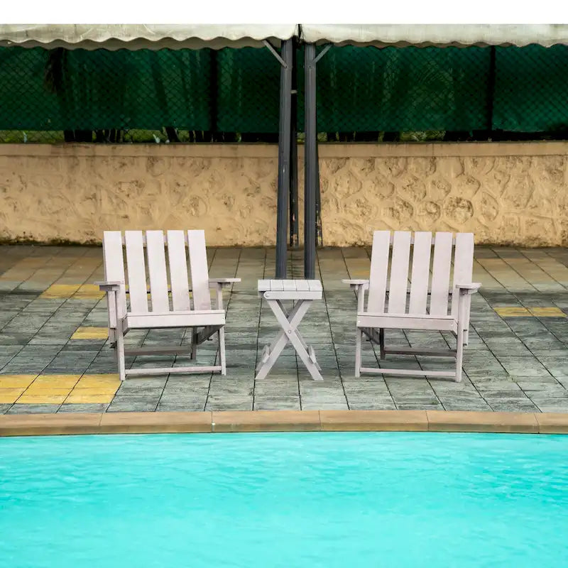Chaise Adirondack moderne pliante d'extérieur Amalfi entièrement assemblée en HDPE résistant aux intempéries