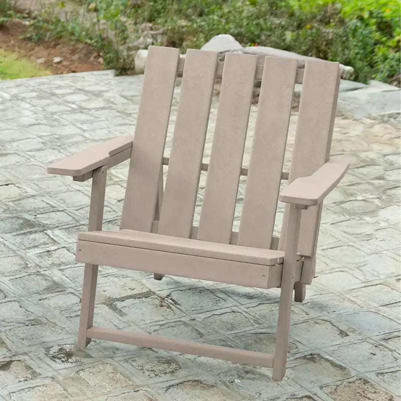 Chaise Adirondack moderne pliante d'extérieur Amalfi entièrement assemblée en HDPE résistant aux intempéries