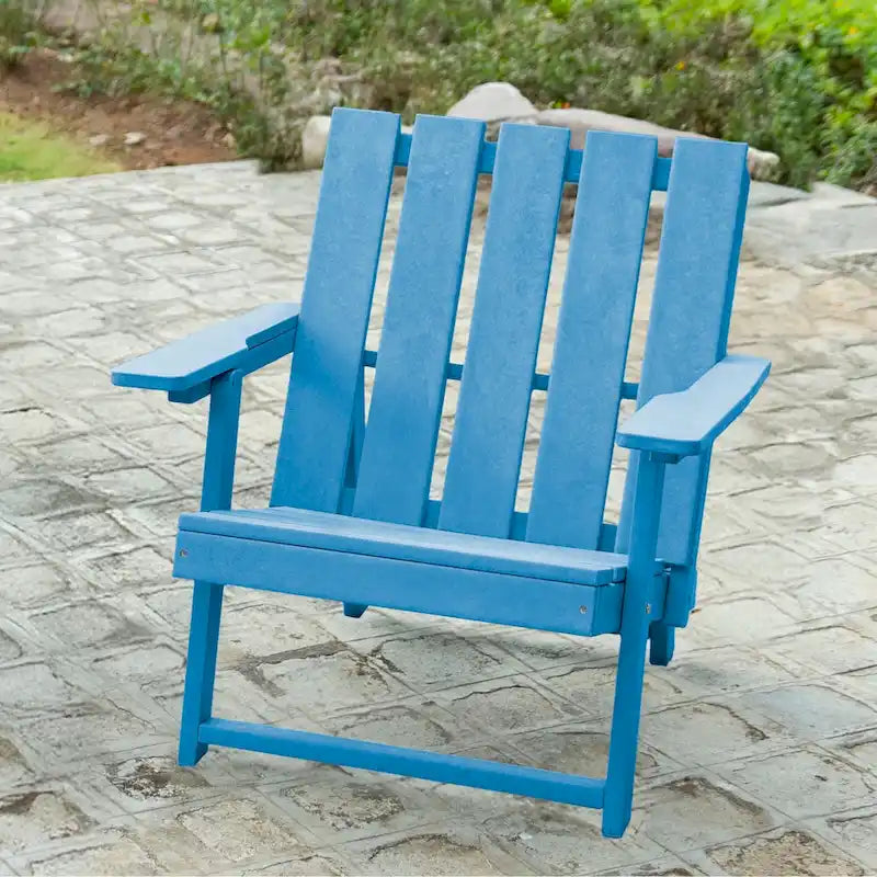 Chaise Adirondack moderne pliante d'extérieur Amalfi entièrement assemblée en HDPE résistant aux intempéries