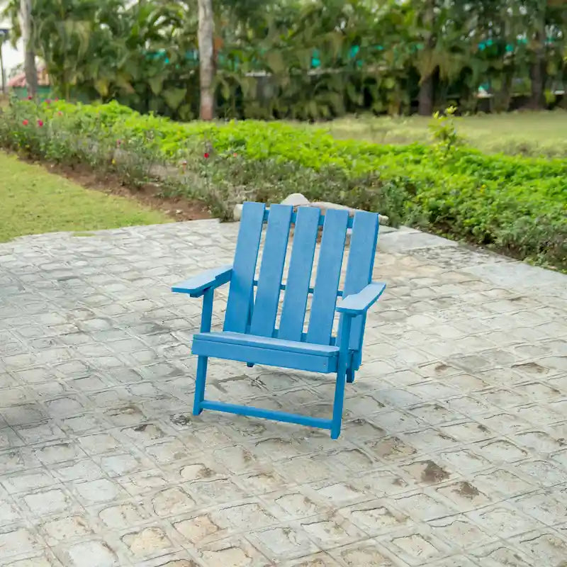 Chaise Adirondack moderne pliante d'extérieur Amalfi entièrement assemblée en HDPE résistant aux intempéries