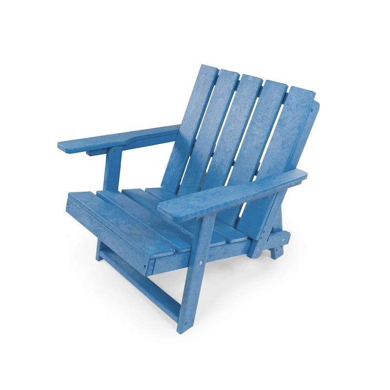 Chaise Adirondack moderne pliante d'extérieur Amalfi entièrement assemblée en HDPE résistant aux intempéries