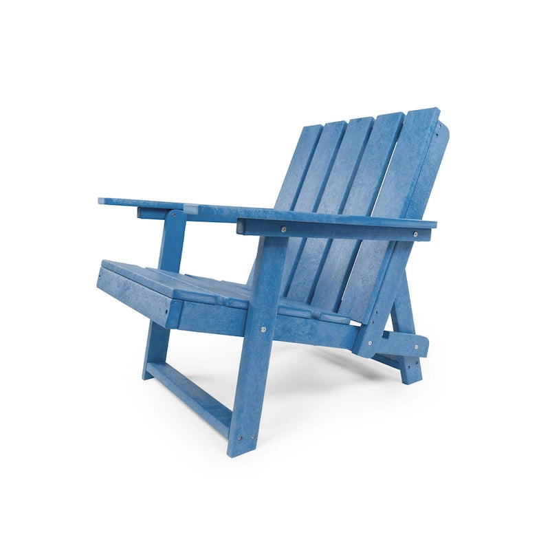 Chaise Adirondack moderne pliante d'extérieur Amalfi entièrement assemblée en HDPE résistant aux intempéries