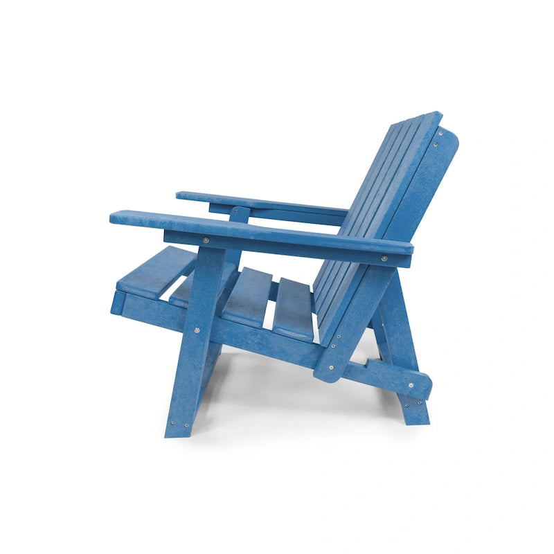 Chaise Adirondack moderne pliante d'extérieur Amalfi entièrement assemblée en HDPE résistant aux intempéries
