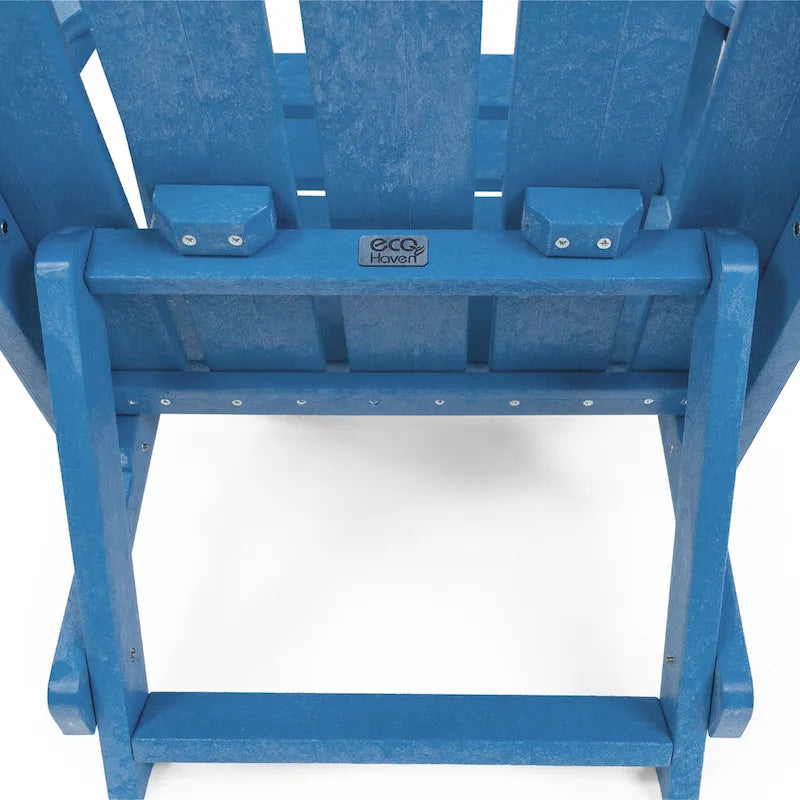 Chaise Adirondack moderne pliante d'extérieur Amalfi entièrement assemblée en HDPE résistant aux intempéries
