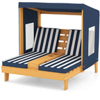 Costway Kids Double Chaise Lounge Patio Lounge Chair with Cup Holders