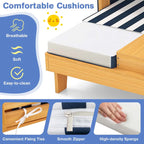 Chaise longue double Costway pour enfants avec porte-gobelets