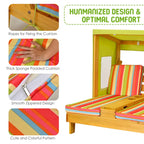 Chaise longue double Costway pour enfants avec porte-gobelets