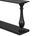 Console de table vintage avec placage de pin et pieds en forme de vase pour salon, bureau, entrée, chambre