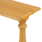 Console de table vintage avec placage de pin et pieds en forme de vase pour salon, bureau, entrée, chambre