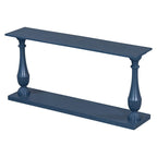 Console de table vintage avec placage de pin et pieds en forme de vase pour salon, bureau, entrée, chambre