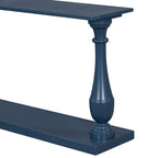 Console de table vintage avec placage de pin et pieds en forme de vase pour salon, bureau, entrée, chambre