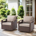 Outdoor 360 Swivel Chair with Beige Cushion