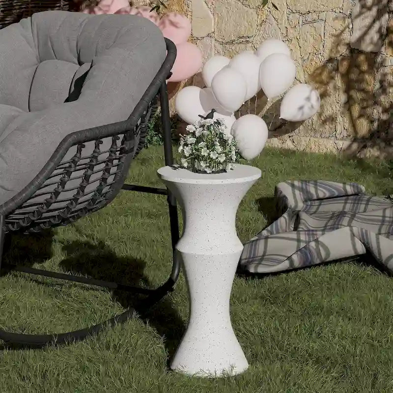 Table d'appoint/de bout ronde avec piédestal pour patio