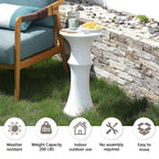 Table d'appoint/de bout ronde avec piédestal pour patio