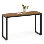 Costway Outdoor Console Table with Metal Frame Foot Pads Buffet Bar - See Details