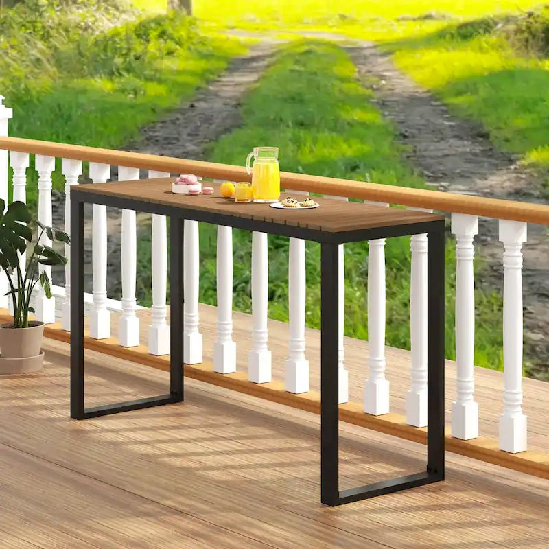 Console de jardin Costway avec pieds en métal, buffet de bar – Voir détails