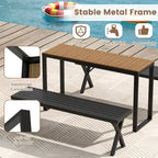 Console de jardin Costway avec pieds en métal, buffet de bar – Voir détails