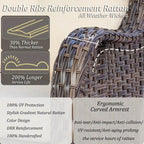 Ensembles de meubles de patio extérieur en osier 12 pièces avec fauteuils à bascule pivotants