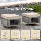 Ensembles de meubles de patio extérieur en osier 12 pièces avec fauteuils à bascule pivotants