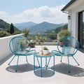 Ensemble de mobilier de patio 3 pièces, ensemble de bistrot de jardin en forme de coquillage