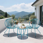 Ensemble de mobilier de patio 3 pièces, ensemble de bistrot de jardin en forme de coquillage