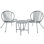 Ensemble de mobilier de patio 3 pièces, ensemble de bistrot de jardin en forme de coquillage
