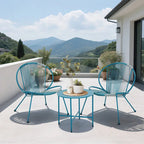 Ensemble de mobilier de patio 3 pièces, ensemble de bistrot de jardin en forme de coquillage